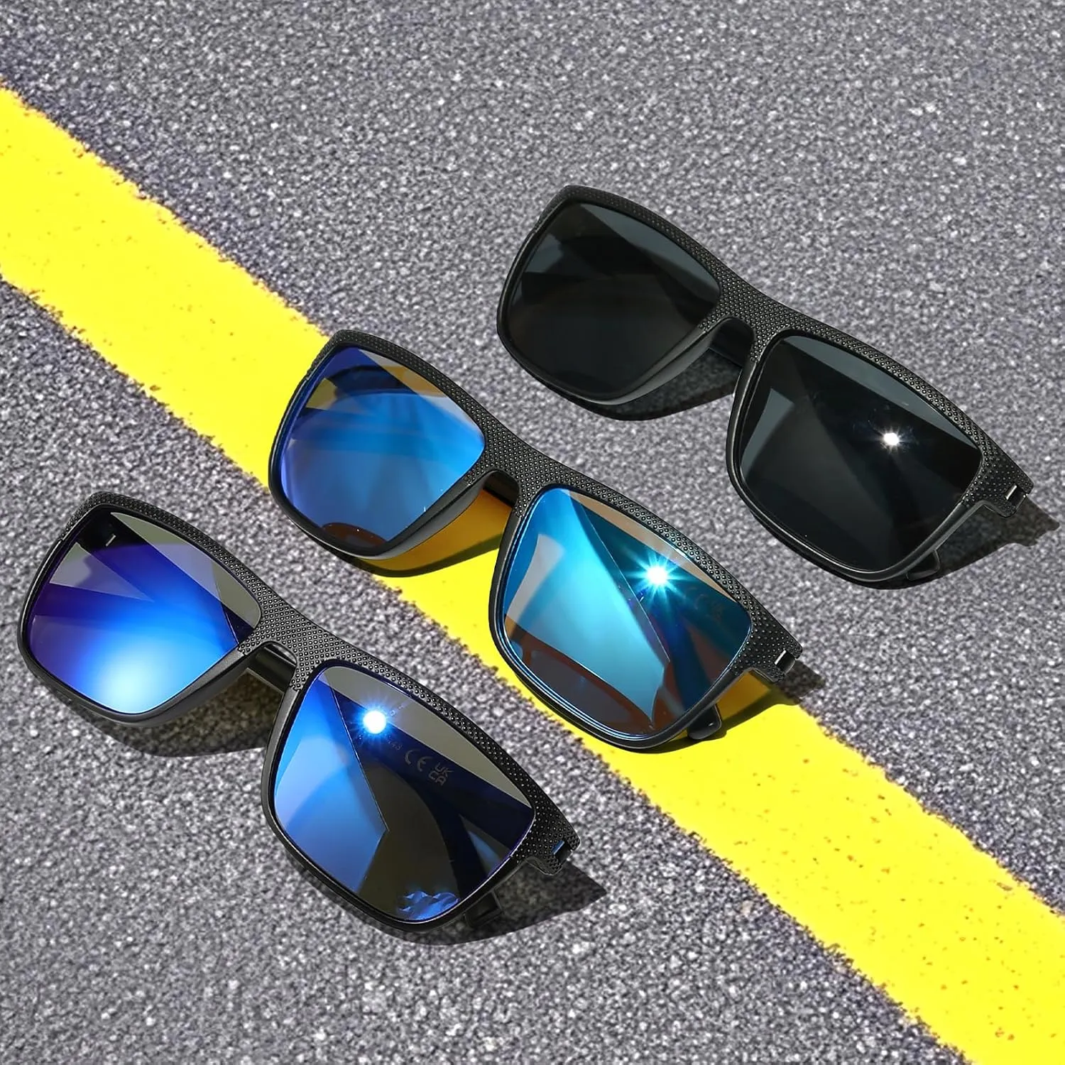 MASDUN Polarized Sunglasses for Men and Women Square Sun glasses UV Protection For Driving Fishing Golf (3 Pack)