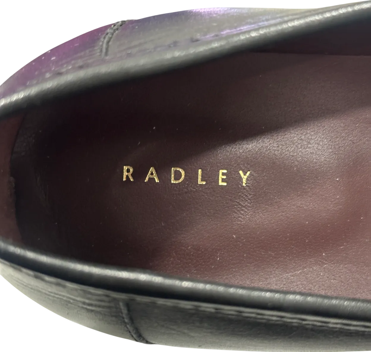 Radley London Black Burlington Row Saddle Loafer UK 8 EU 41 👠