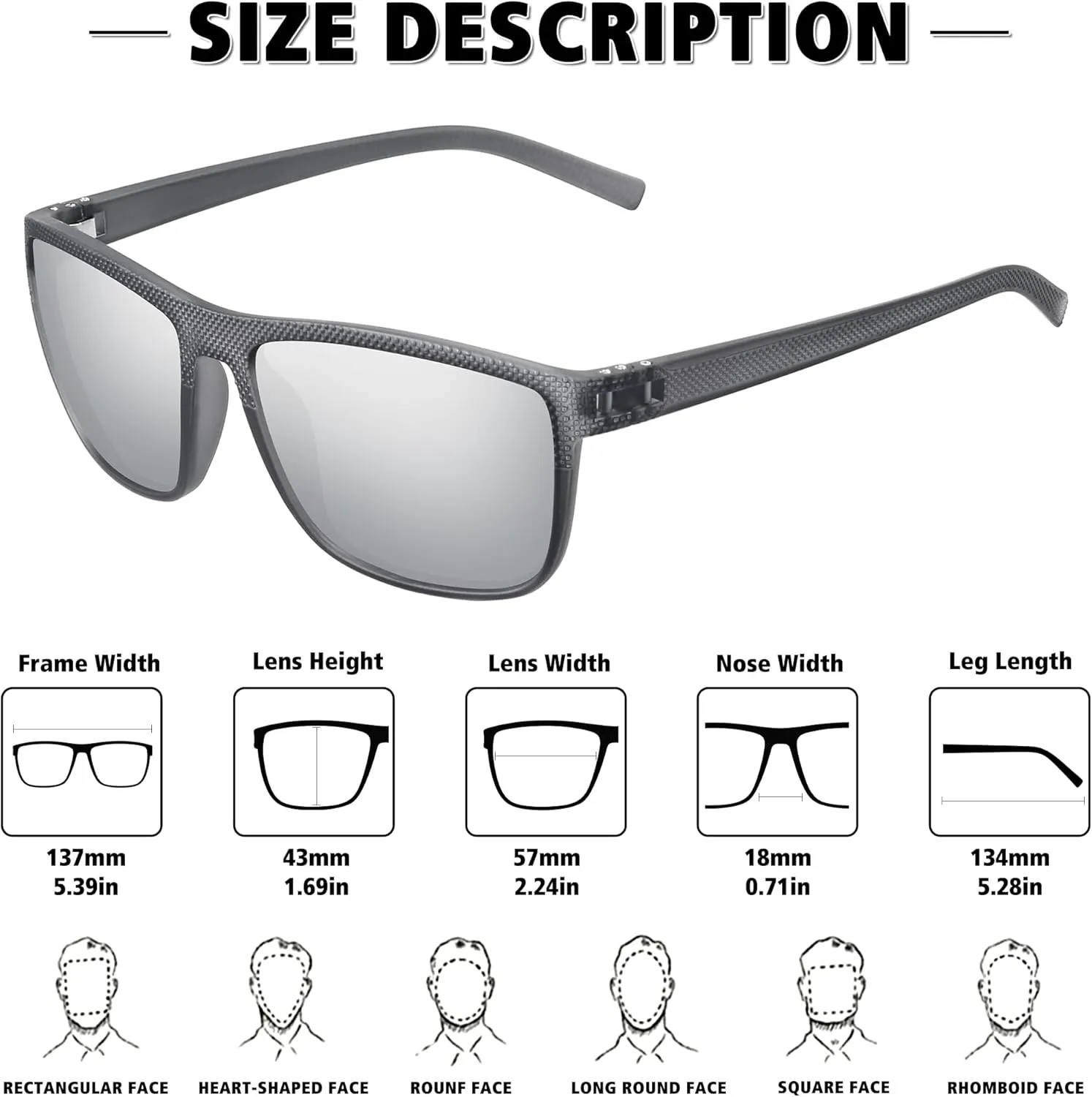 STORYCOAST Polarized Sunglasses for Men Women Classic Square Sports Fishing Running Golf Sun Glasses UV Protection