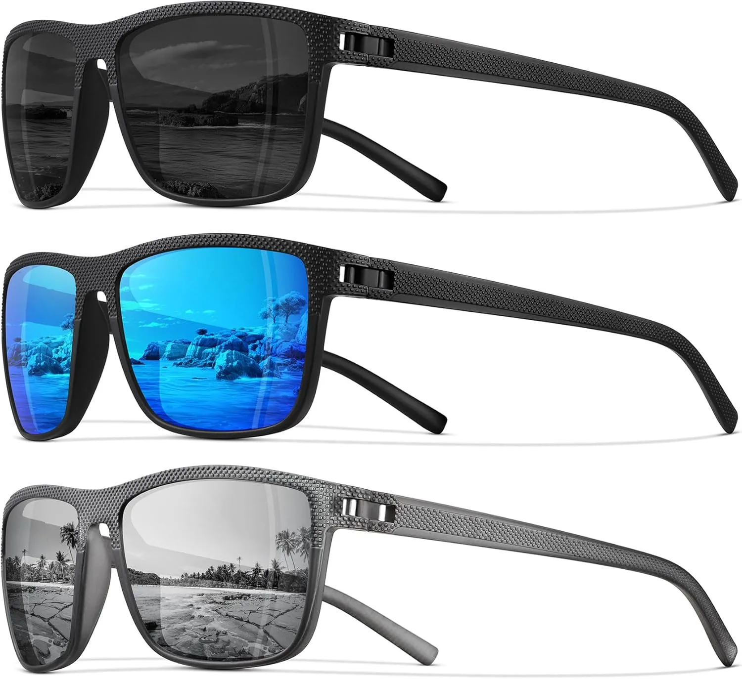 STORYCOAST Polarized Sunglasses for Men Women Classic Square Sports Fishing Running Golf Sun Glasses UV Protection