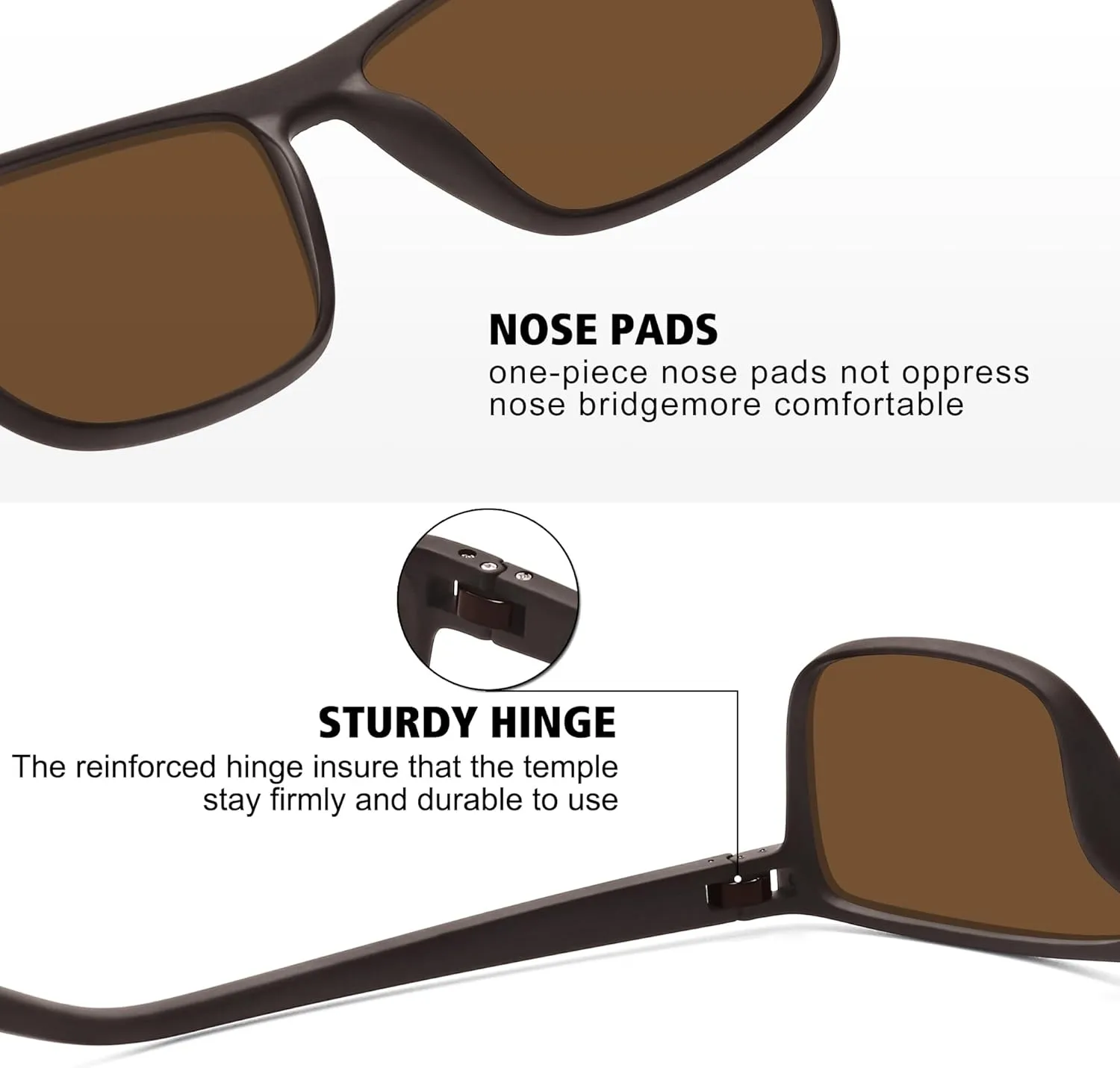 STORYCOAST Polarized Sunglasses for Men Women Classic Square Sports Fishing Running Golf Sun Glasses UV Protection