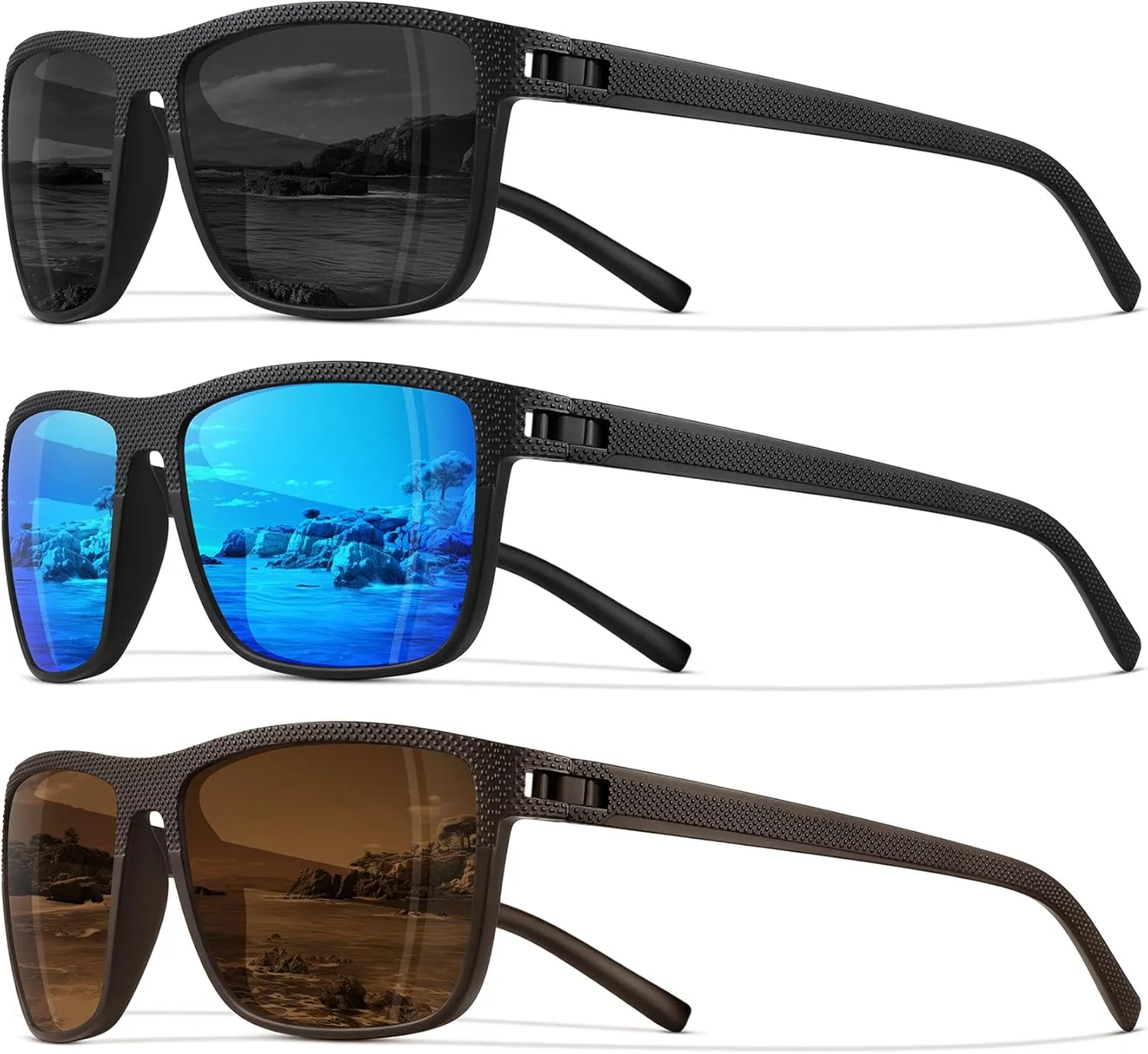 STORYCOAST Polarized Sunglasses for Men Women Classic Square Sports Fishing Running Golf Sun Glasses UV Protection