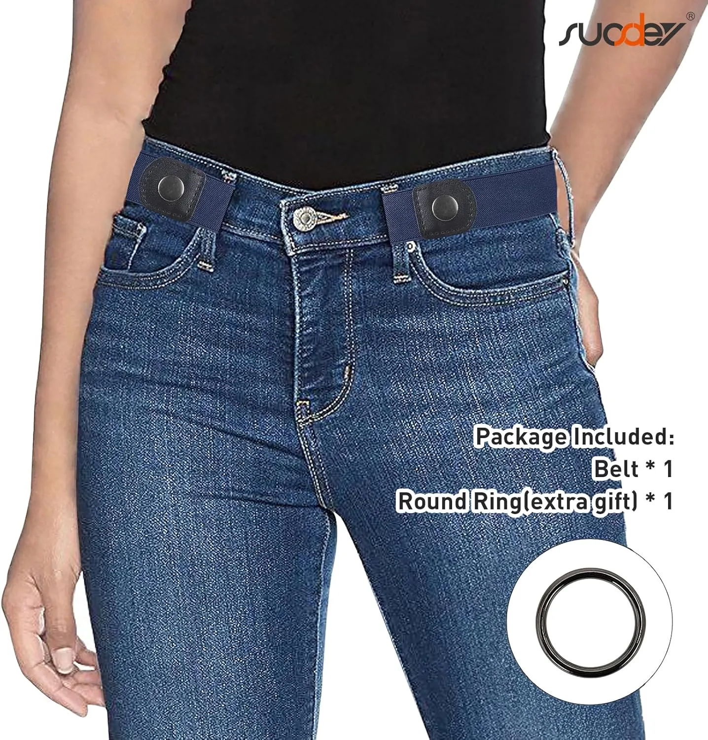 SUOSDEY No Buckle Invisible Stretch Belts for Men/Women Belt for Jeans pants No Hassle,No Bugle