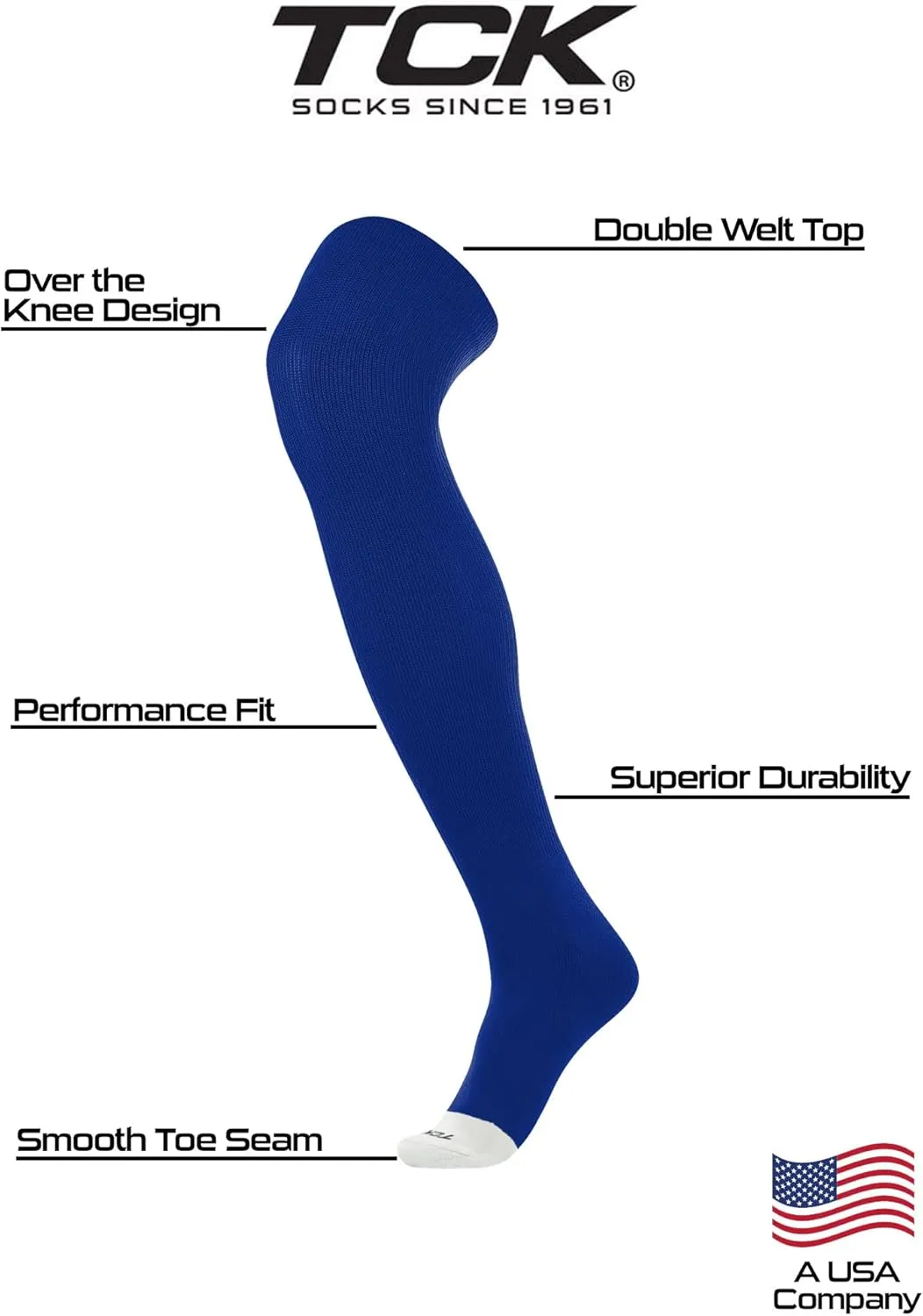 TCK Baseball Socks Prosport Over the Knee Football Socks Extra Long for Boys Girls Men Women Youth and Adult