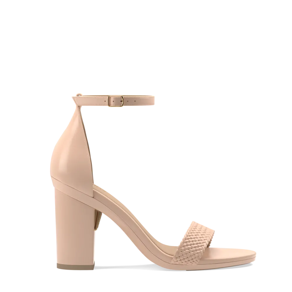 The Pashionista - Sand Braid   Block Heel Kit 4 Sand - FINAL SALE